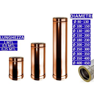 ALLINOX Tubo Doppia Parete In Rame Coibentato Modulo Per Canna Fumaria