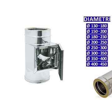 ALLINOX Modulo Con Camera Antiscoppio Doppia Parete Canna Fumaria Acciaio Inox