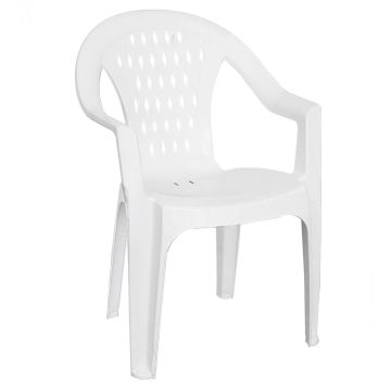 Sedia Da Esterno TRESSY Poltrona Impilabile In Polipropilene Bianco