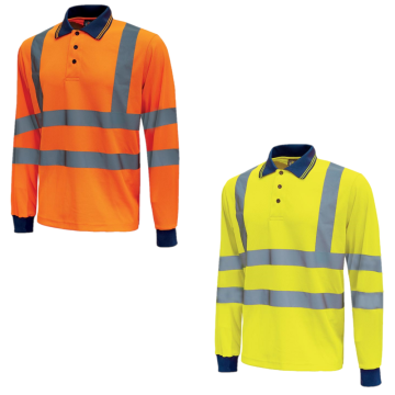 Polo Alta Visibilità Maniche Lunghe 3 Pz. U-Power SHINE Catarifrangente