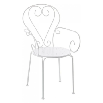 Sedia Da Giardino BIZZOTTO ETIENNE Bianca Con Braccioli Da Esterno