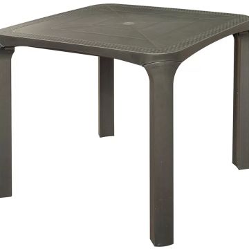 Tavolo Da Giardino Olè 80x80xH.72 Cm In Polipropilene Antracite