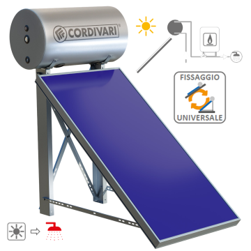 Pannello Termico Solare Cordivari PANAREA da 150LT 2 MQ UNIVERSALE Circolazione Naturale 