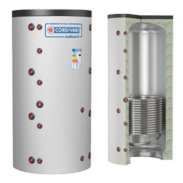 Termoaccumulatore Cordivari PUFFER 1 VT VC 800 a 5000 litri acqua di riscaldamento 1 scambiatore fisso 