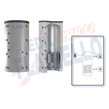Cordivari Termoaccumulatore Puffer VB da 200 a 2000 per Acqua di Riscaldamento a Coibentazione Rigida