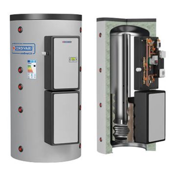 Termoaccumulatore Cordivari PUFFERMAS 1 POWER B HE CTS 500 a 1500 litri stazione solare produzione acqua sanitaria 1 scambiatore