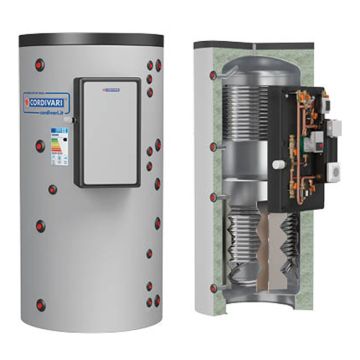 Termoaccumulatore Cordivari PUFFERMAS 2 800 a 1500 litri modulo MAC per produzione acqua sanitaria 2 scambiatore 