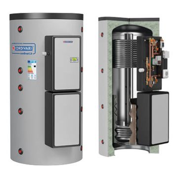 Termoaccumulatore Cordivari PUFFERMAS 2 POWER B HE CTS 70 KW 500 litri stazione solare produzione acqua sanitaria 1 scambiatore