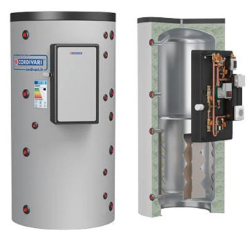 Termoaccumulatore Cordivari PUFFERMAS 800 a 1500 litri modulo MAC per produzione acqua sanitaria 