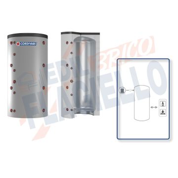 Cordivari Termoaccumulatore Puffer VC da 800 a 5000 6 BAR per Acqua di Riscaldamento a Coibentazione Morbida Smontabile