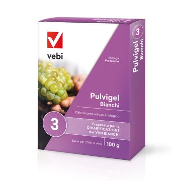 Chiarificante Uso Enologico Vebi Pulvigel Bianchi 100g Per Mosti e Vini
