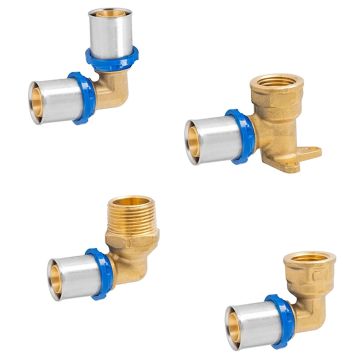 Gomito a Pressare Raccordi a Pinzare Per Tubo Multistrato Acqua