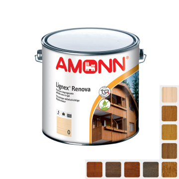 Impregnante Finitura Legno 0,75 Lt. AMONN LIGNEX RENOVA Ad Acqua Effetto Cera