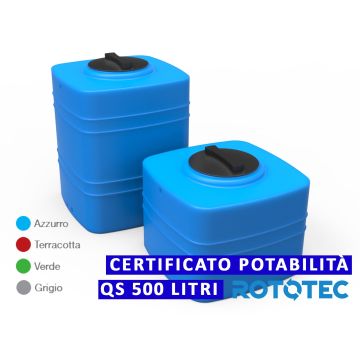 Serbatoio Da Esterno Rototec CUBO QS 500 LT Polietilene Stoccaggio Acqua