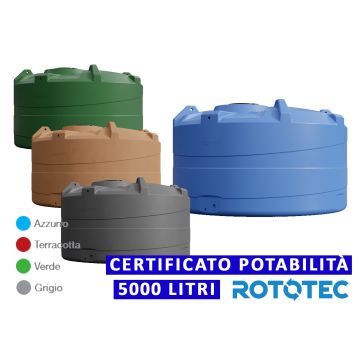 Serbatoio Da Esterno Rototec PANETTONE 5000 LT Polietilene Stoccaggio Acqua