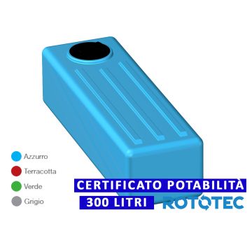 Serbatoio Da Esterno Rototec SOTTOTETTO 300 LT Polietilene Stoccaggio Acqua