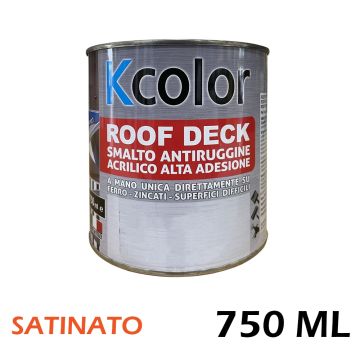 Smalto Antiruggine KCOLOR ROOF DECK SATINATO 750 ml Alta Adesione