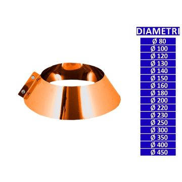 ALLINOX Collare Conico In Rame Canna Fumaria Scossalina