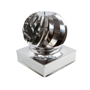 Terminale Eolico Zincato Canna Fumaria Da 80 a 450 Base Rettangolare