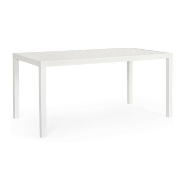 Tavolo Bianco Fisso BIZZOTTO HILDE In Alluminio 150x80