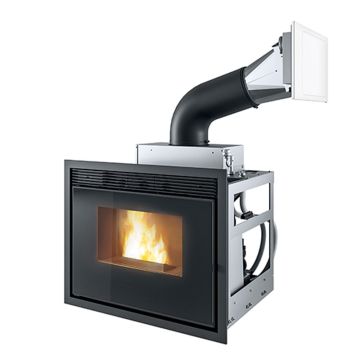 Termocamino A Pellet Formato Panoramico 18 Kw MCZ VIVO 90 HYDRO 16 M1