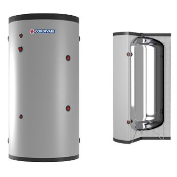 Vaso Inerziale INOX CORDIVARI Coibentazione Morbida Smontabile Accumulatore Inox Di A.C.S. Modello Da 800 a 5000
