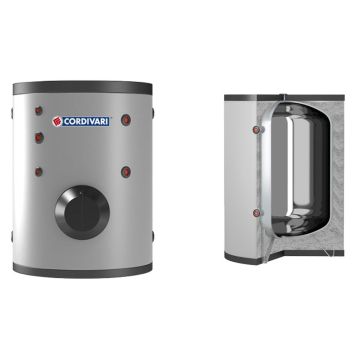 Vaso Inerziale INOX COMPACT CORDIVARI Coibentazione Smontabile Accumulatore Inox Di A.C.S. Modello Da 2500 a 4000