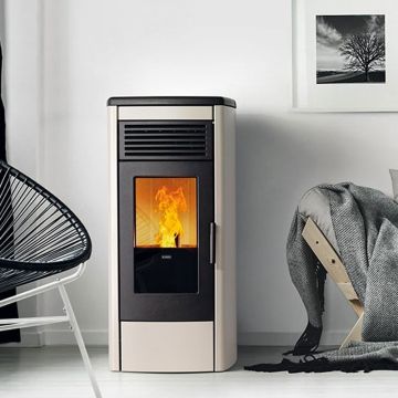 Stufa a Pellet Ad Aria Canalizzabile 7,8 Kw KLOVER AURA 80S MULTI AIR Ventilata