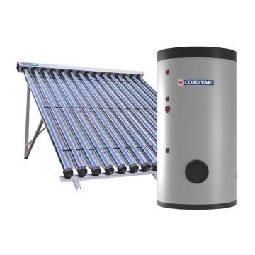 Pannello Solare Sistema Termico Circolazione Forzata Cordivari B2 SLIM CLASSE A CVT 300 2x10 Acqua Calda Sanitaria E Riscaldamento
