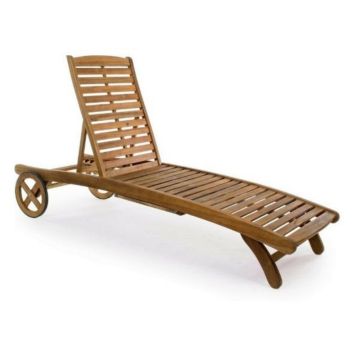 Lettino Da Giardino BIZZOTTO NOEMI Sdraio In Legno Naturale