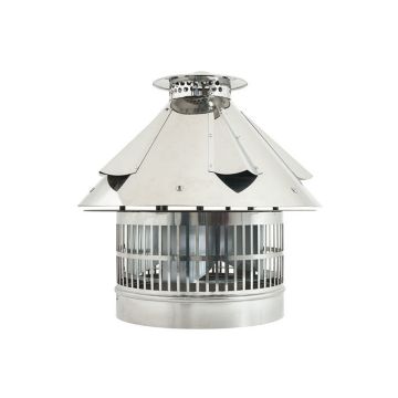 ALLINOX Aspiratore Fumo Base Tonda 350 MM Canna Fumaria Tirafumo Camino