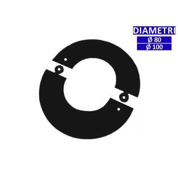 ALLINOX Rosone Componibile Canna Fumaria Acciaio Nero Stufa a Pellet