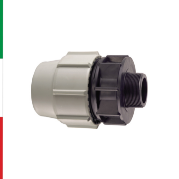 Raccordo Maschio a Compressione Manicotto Tubo PN16 In Polipropilene