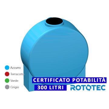 Serbatoio Da Esterno Polietilene Stoccaggio Acqua SNELLO Rototec Litri 300