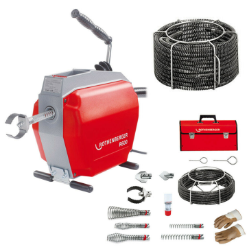 Sturatore Tubazioni ROTHENBERGER R600 + Set Spirali/Utensili 19173