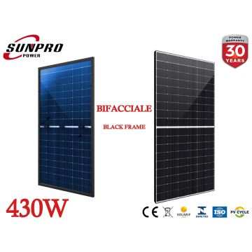 Pannello Solare Fotovoltaico 430W Bifacciale 172x113x30 Antigrandine