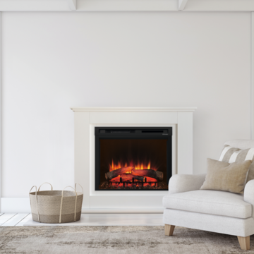 Caminetto Elettrico MAISONFIRE PATMOS Bianco Da Incasso