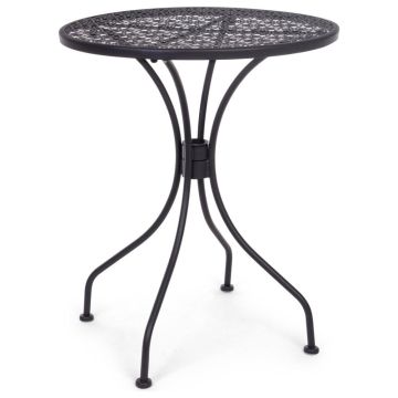 Tavolo Da Esterno In Metallo Antracite BIZZOTTO JODIE 60 Cm 0802468