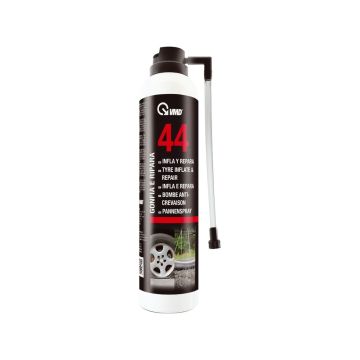 VMD 44 gonfia e ripara tanica pneumatico forato con o senza camera d’aria di auto, caravan, moto ml 300