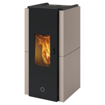 Stufa A Pellet 7,6 Kw EK63 ZONE80 Canalizzabile In Acciaio