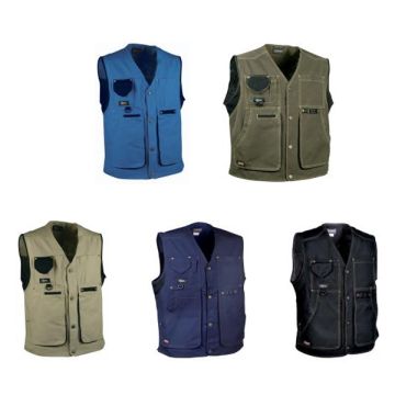 Gilet Da Lavoro COFRA ZURICH 100% Cotone Con Inserto Reflex 3M In Diverse Colorazioni